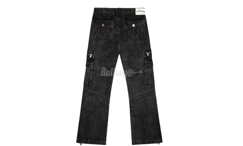 Godspeed Rockstar Flare Black Washed Cargo Pants