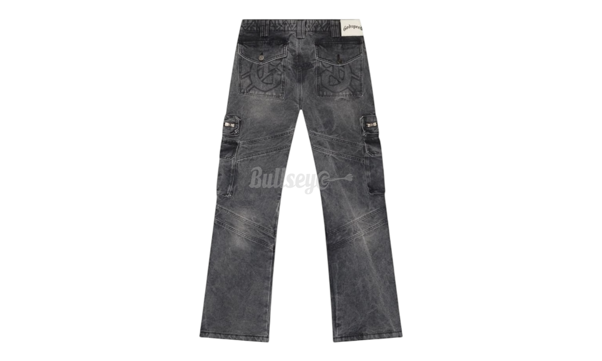 Godspeed Rockstar Flare Grey Washed Cargo Pants