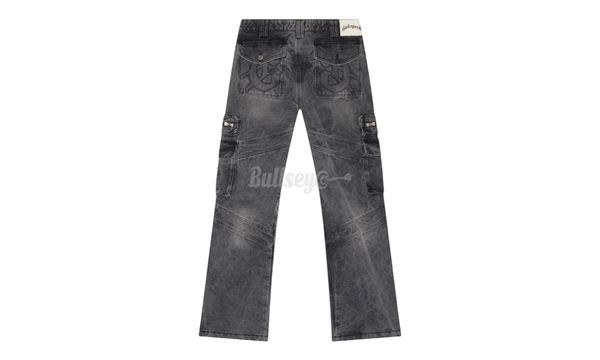 Godspeed Rockstar Flare Grey Washed Cargo Pants