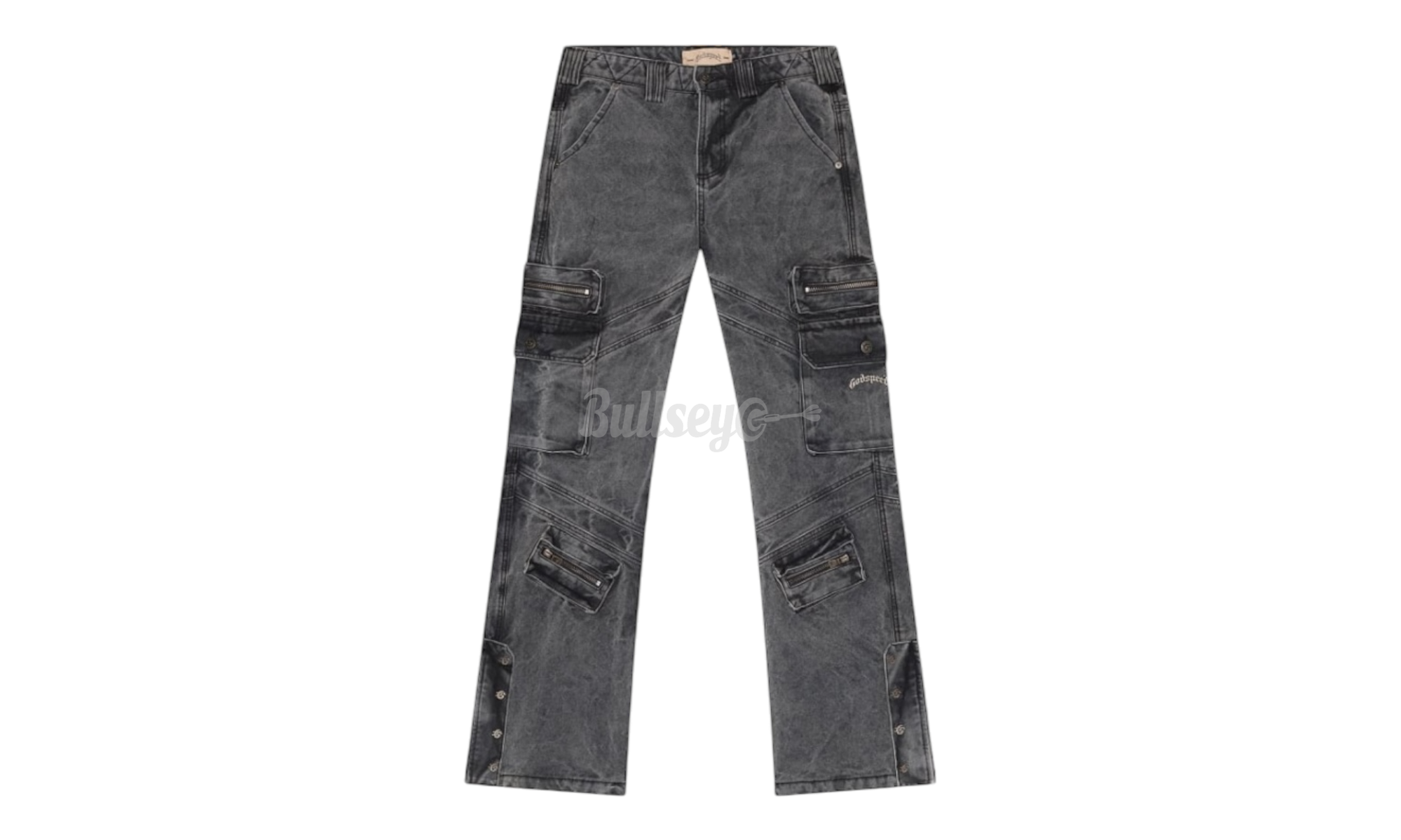 Godspeed Rockstar Flare Grey Washed Cargo Pants-Bullseye Sneaker Boutique