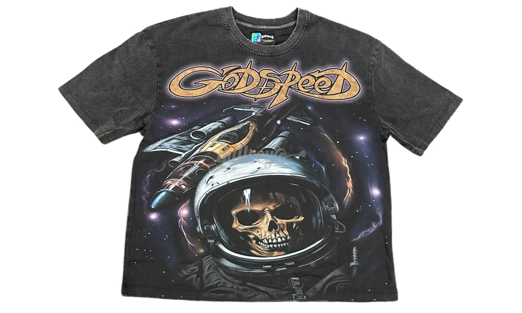 Godspeed Space Traveler Washed Black T-Shirt-Bullseye Sneaker Boutique