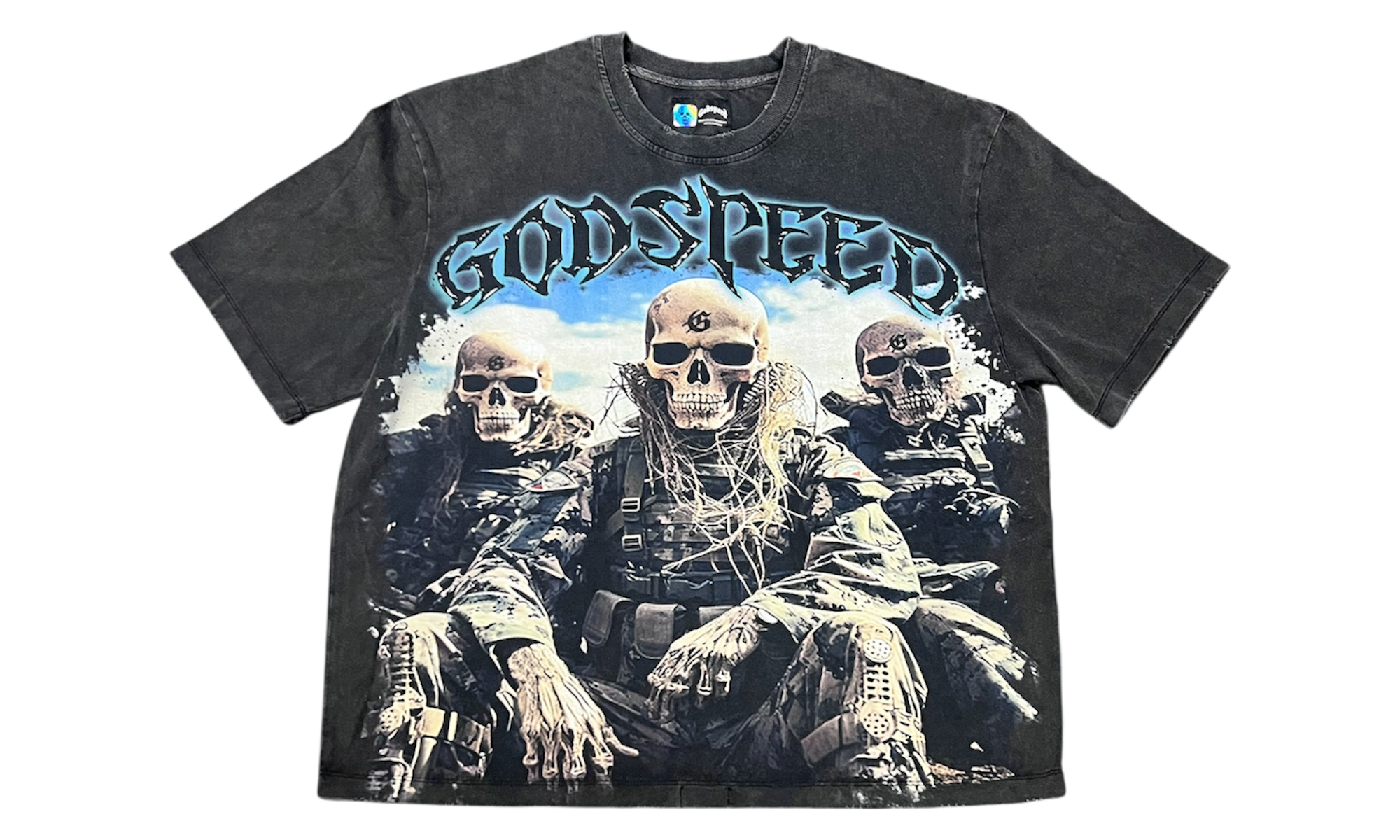 Godspeed Squadron Washed Black T-Shirt-Bullseye Sneaker Boutique