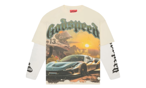 Godspeed Sunset Drift Layered Bone Longsleeve T-Shirt-Bullseye Sneaker Boutique