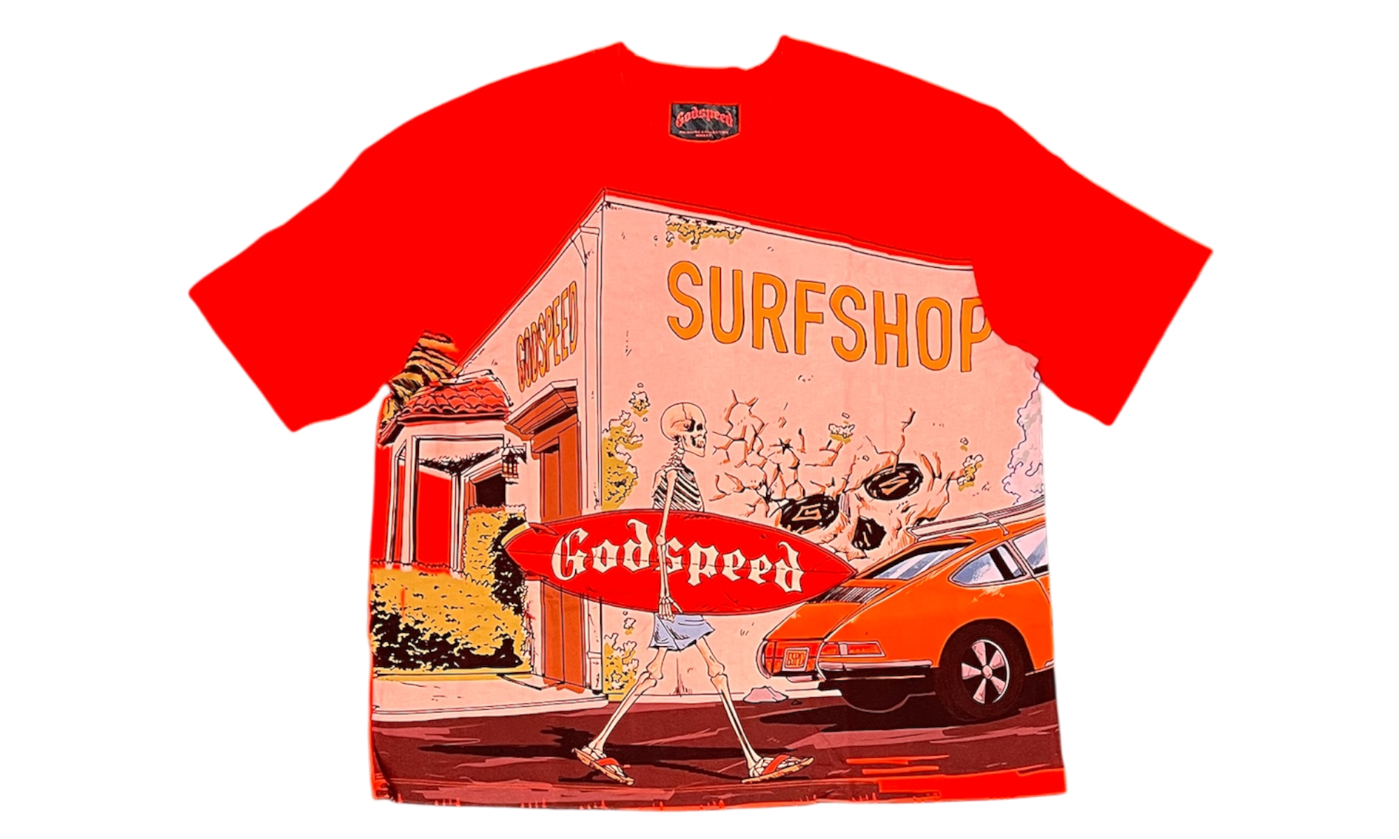 Godspeed Surf Shop Red T-Shirt-Bullseye Sneaker Boutique
