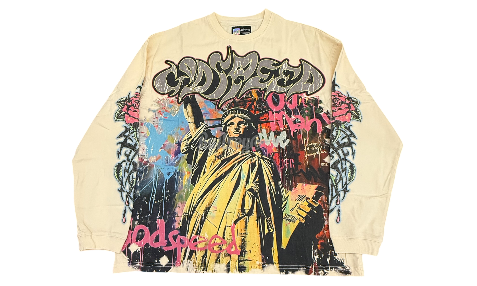 Godspeed Vandal Bone Longsleeve T-Shirt-Bullseye Sneaker Boutique