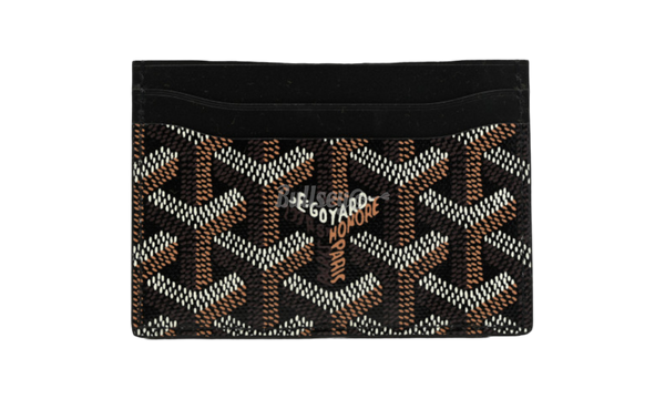 Goyard Saint Sulpice Black Card Holder-Black leather cut-out detail sandals from ELENA MAKRI