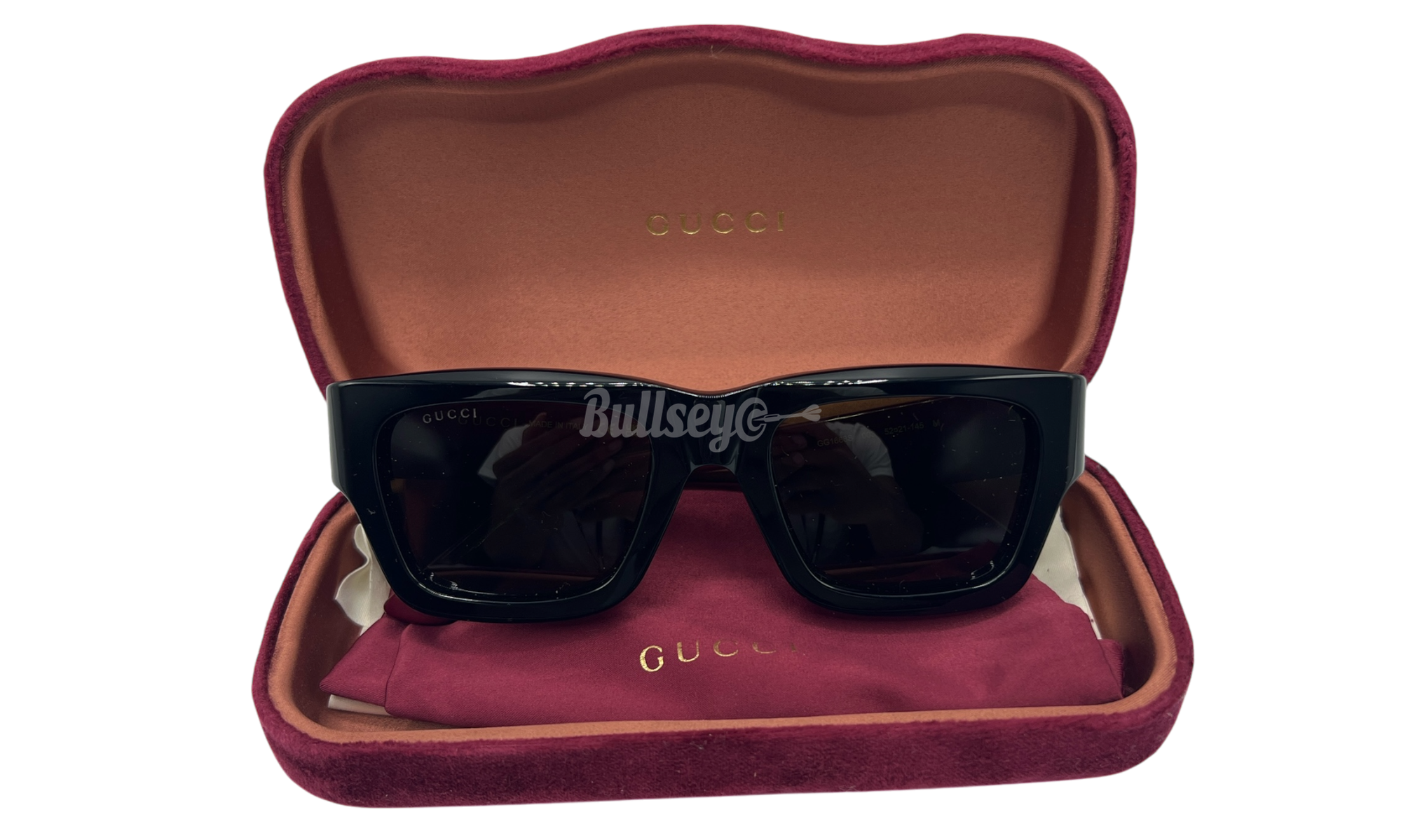 Gucci Mens Rectangular-Frame Sunglasses (PreOwned)-Bullseye Sneaker Boutique