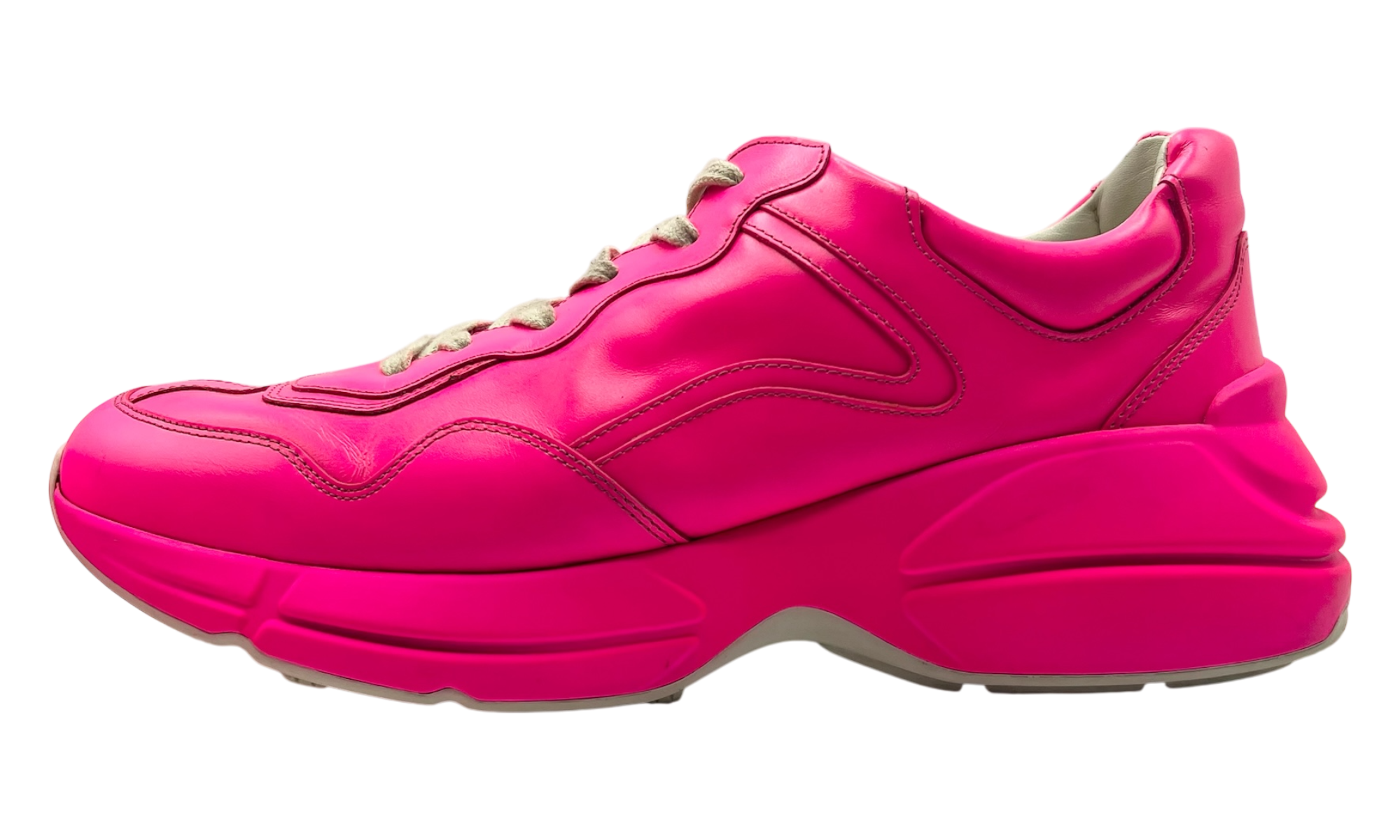 Gucci Ryhton Low "Fuchsia Fluorescent" (PreOwned)-Bullseye Sneaker Boutique