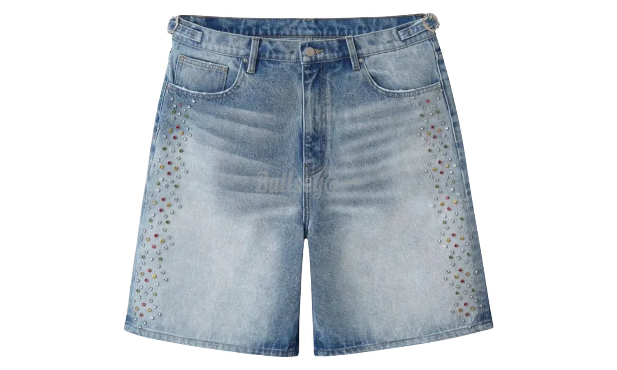 HMDD H-Star Crystal Jean Shorts-Bullseye Sneaker Boutique