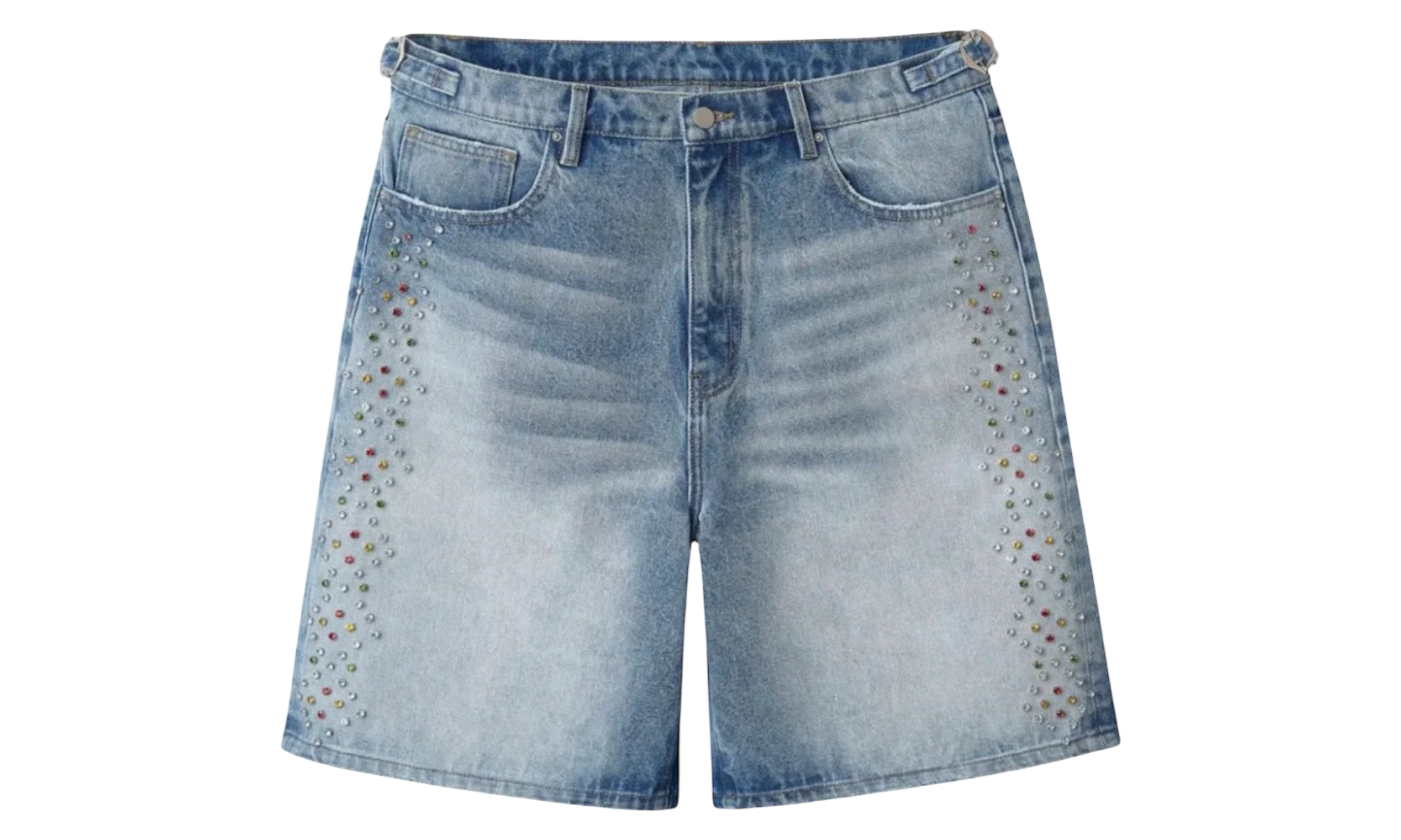 HMDD H-Star Crystal Jean Shorts-Bullseye Sneaker Boutique
