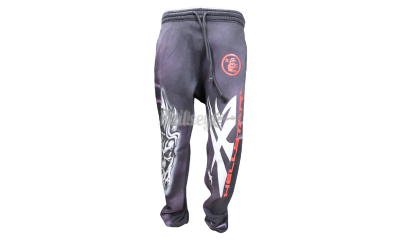 Hellstar Airbrushed Skull Black Closed Elastic Bottom Sweatpants-Urlfreeze Sneakers Sale Online