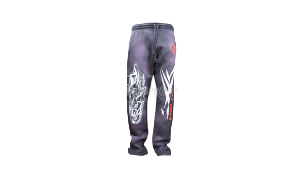 Hellstar Airbrushed Skull Black Flare Bottom Sweatpants-What to Wear With the Air Jordan 7 Hare 2.0