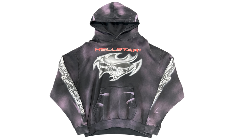 Hellstar Airbrushed Skull Black Hoodie (PreOwned)-Bullseye Sneaker Boutique