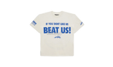 Hellstar Beat Us! White/Blue T-Shirt-Bullseye Sneaker Boutique