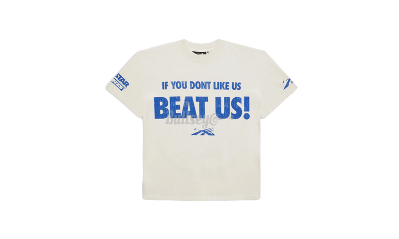 Hellstar Beat Us! White/Blue T-Shirt-Urlfreeze Sneakers Sale Online