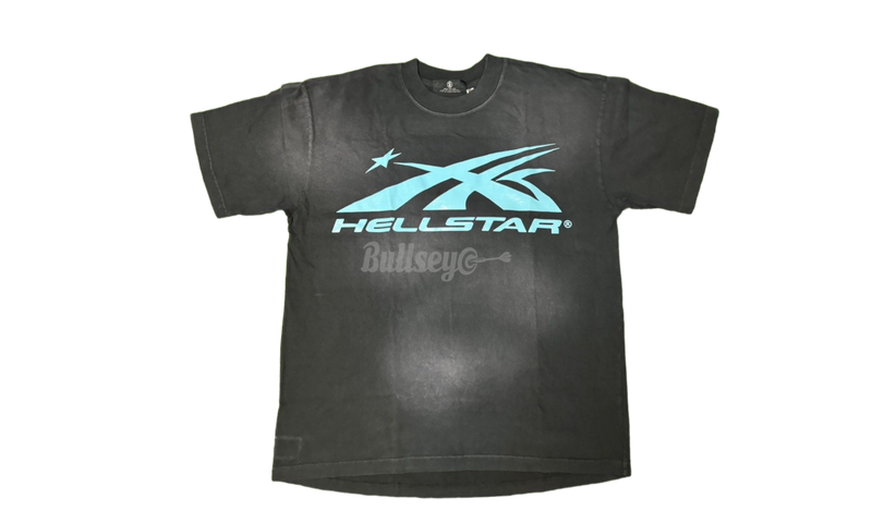 Hellstar Classic Logo Gel Black/Light Blue T-Shirt-Bullseye Sneaker Boutique
