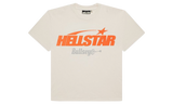 Hellstar Classic T-Shirt (Regular Logo) White/Orange-Bullseye Sneaker Boutique