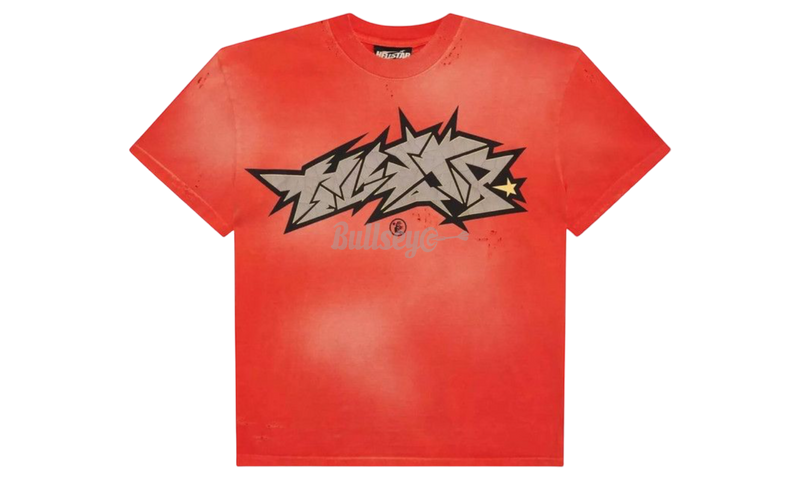 Hellstar Crack Paint Red T-Shirt-Urlfreeze Sneakers Sale Online