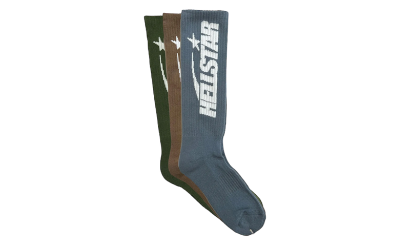 Hellstar Earth Tone Hellstar Socks 3-Pack-Bullseye Sneaker Boutique