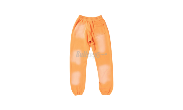 Hellstar Fire Orange Dye Closed Elastic Bottom Sweatpants