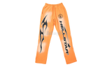 Hellstar Fire Orange Dye Flare Bottom Sweatpants-Bullseye Sneaker Boutique