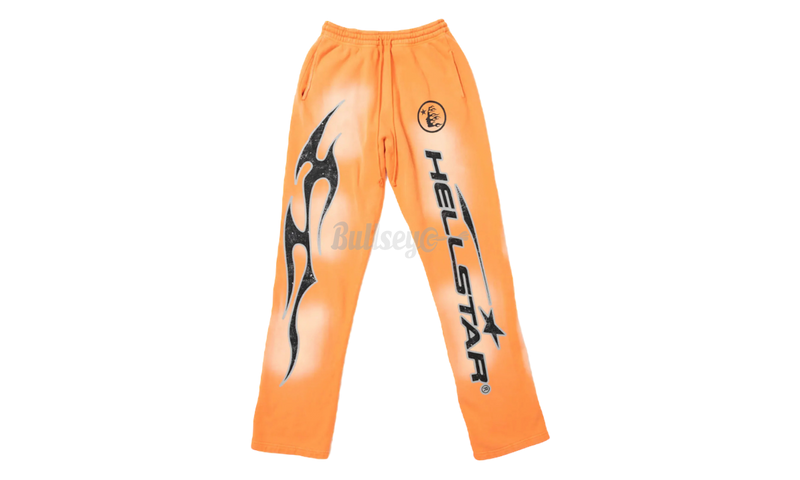 Hellstar Fire Orange Dye Flare Bottom Sweatpants-Bullseye Sneaker Boutique