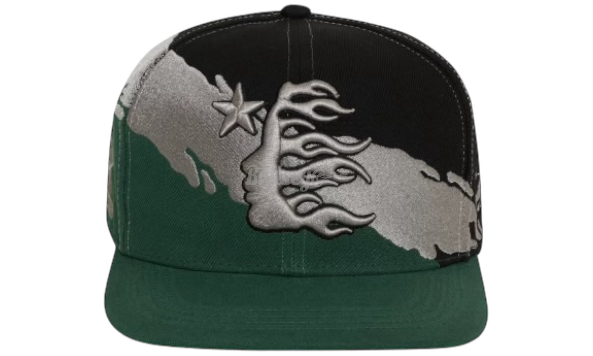 Hellstar Green/Black Paintbrush Snapback Hat-Bullseye Sneaker Boutique