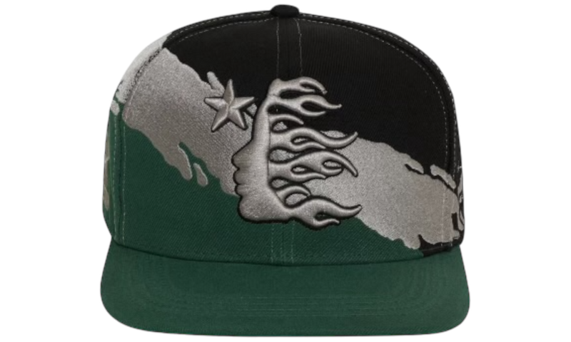 Hellstar Green/Black Paintbrush Snapback Hat-Bullseye Sneaker Boutique