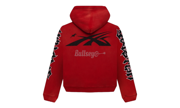 Hellstar Halloween Skeleton Airbrushed Red Hoodie (PreOwned)