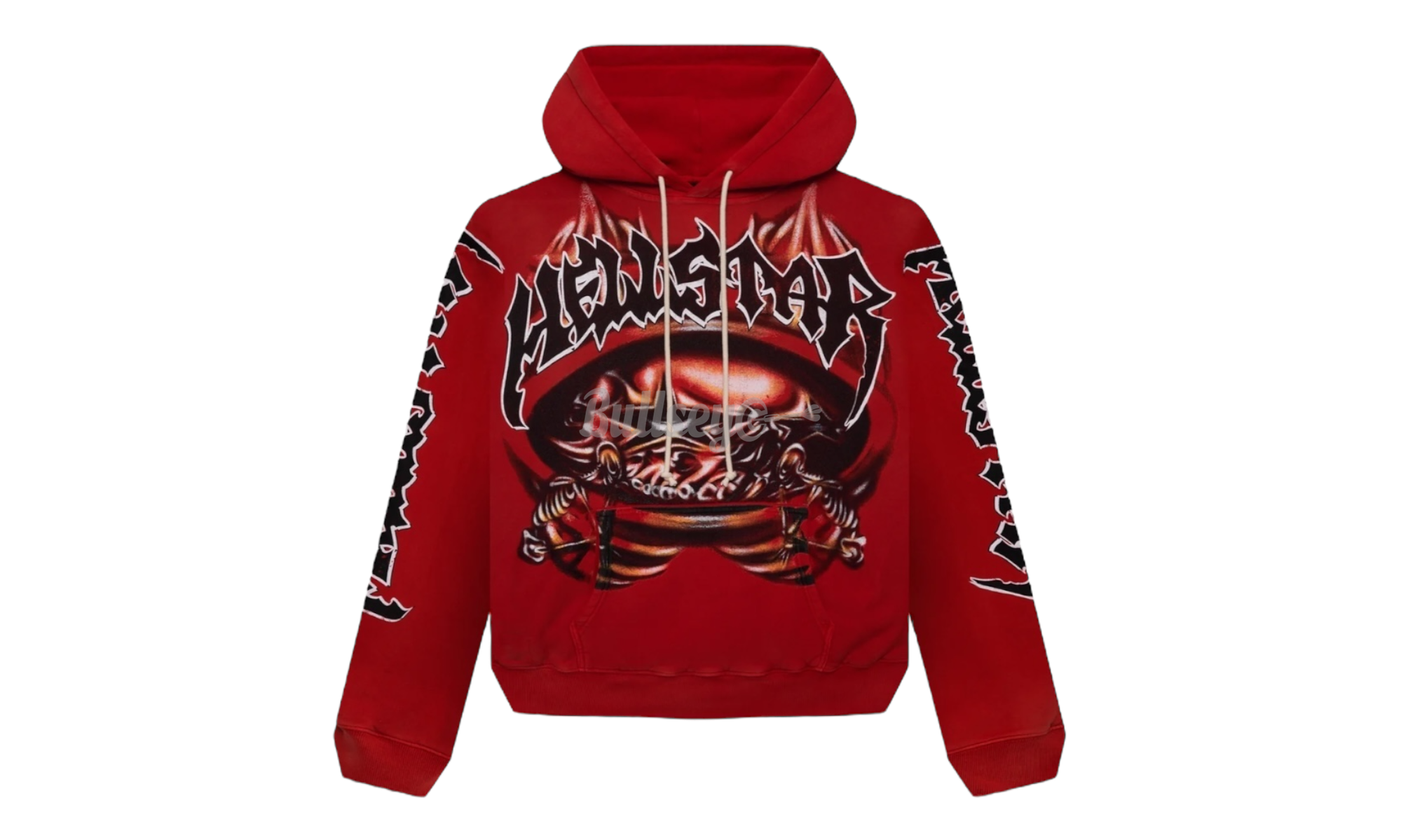 Hellstar Halloween Skeleton Airbrushed Red Hoodie (PreOwned)-Bullseye Sneaker Boutique