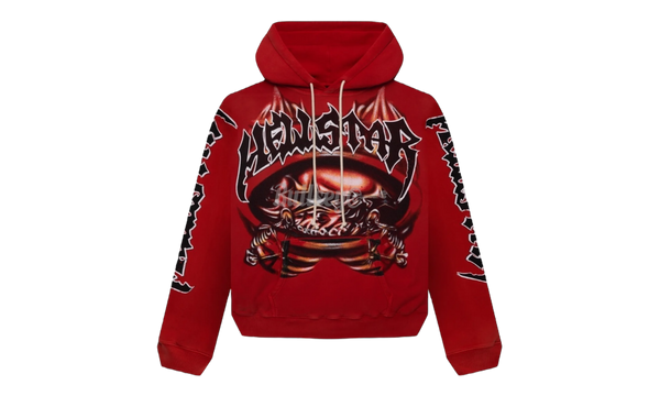 Hellstar Halloween Skeleton Airbrushed Red Hoodie (PreOwned)-Bullseye Sneaker Boutique