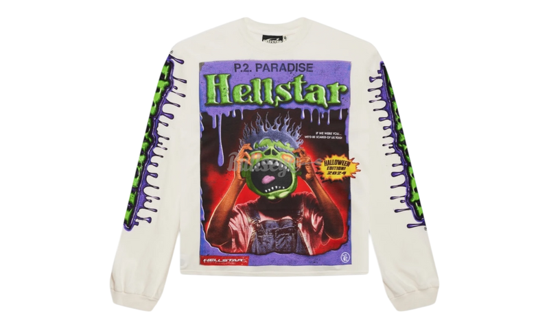 Hellstar Horror Book White Longsleeve T-Shirt-Bullseye Sneaker platform Boutique