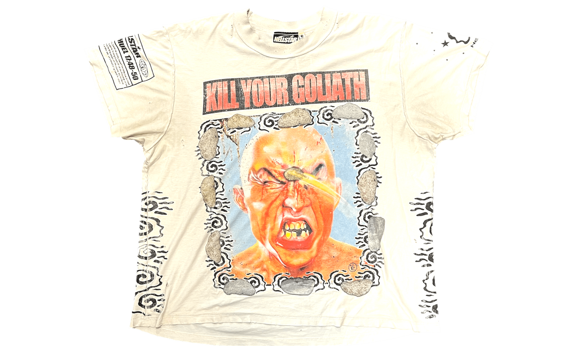 Hellstar Kill Your Goliath T-Shirt White (PreOwned)-Bullseye Sneaker Boutique