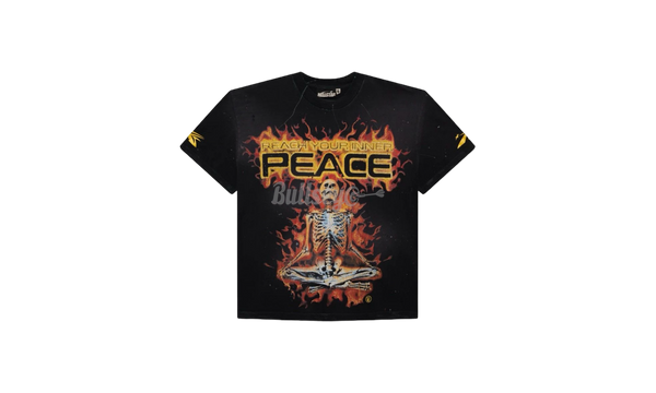 Hellstar Reach Your Inner Peace Fire Black T-Shirt-Camper Alright boots