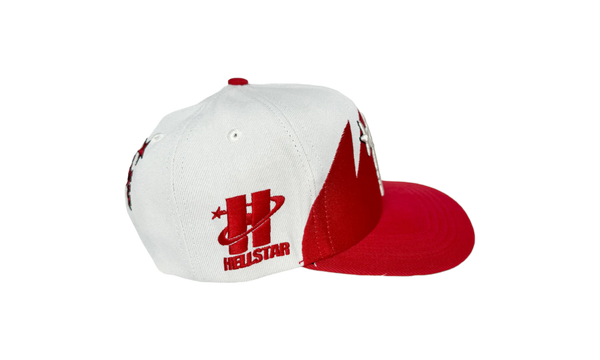 Hellstar Sharkteeth Off-White/Red Snapback Hat