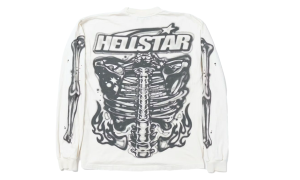 Hellstar Studios Airbrushed Bones White Longsleeve T-Shirt