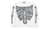 Hellstar Studios Airbrushed Bones White Longsleeve T-Shirt-Sandals KEEN Uneek 1026345 Drizzle Star White