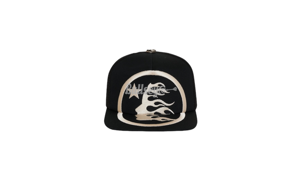 Hellstar Studios Big Logo Black Trucker Hat-metallic-effect open-toe sandals Oro