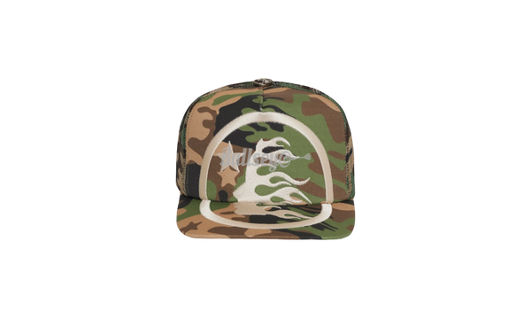 Hellstar Studios Big Logo Camo Trucker Hat-metallic-effect open-toe sandals Oro