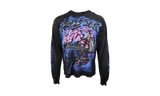 Hellstar Studios Brain Helmet Black Longsleeve T-Shirt-Join Charity Miles to earn money for a favorite charity during our annual winter running challenge