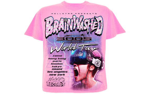 Hellstar Studios Brainwashed World Tour T-Shirt-Bullseye Sneaker White Boutique