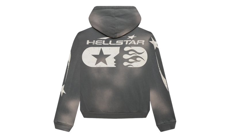 Hellstar Studios Grey Zip-Up Hoodie