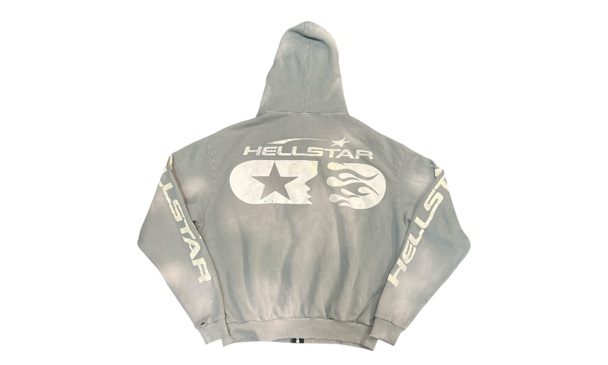 Hellstar Studios Grey Zip-Up Hoodie (PreOwned)