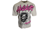 Hellstar Studios "Heaven Sounds Like" Cream T-Shirt-Basketball Shoes Pink