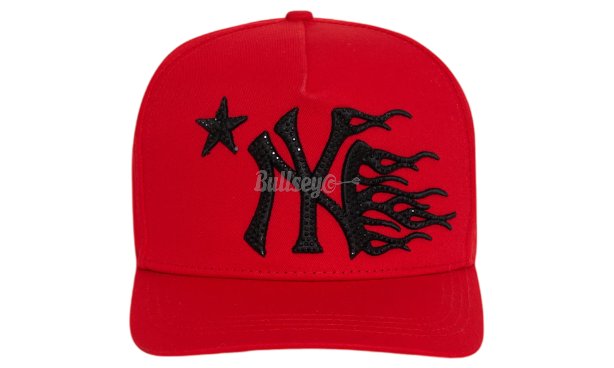 Hellstar Studios NY Red/Black Rhinestone Snapback-Bullseye Sneaker Boutique