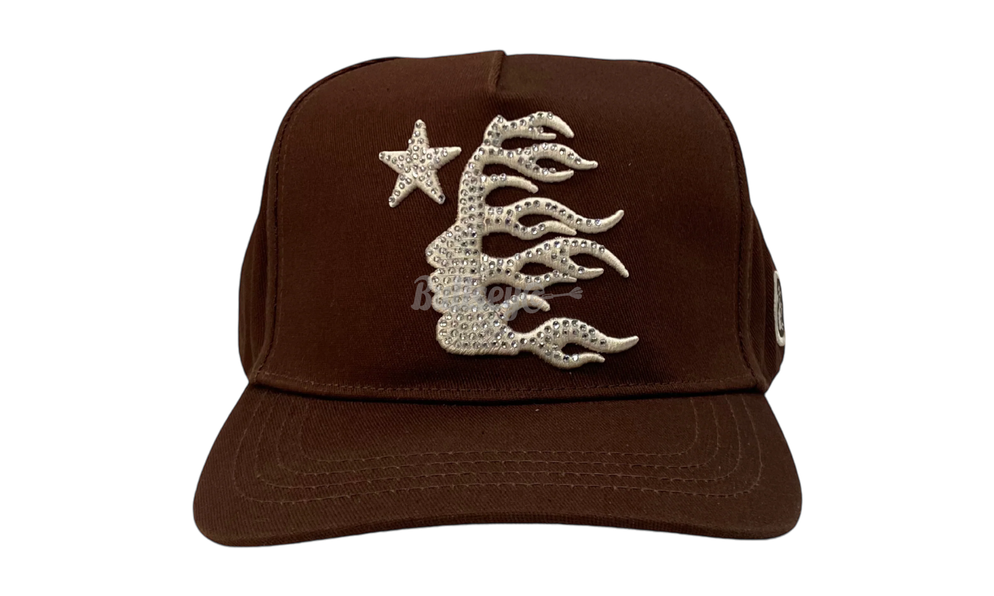 Hellstar Studios OG Logo Brown Rhinestone Snapback-Bullseye Sneaker Boutique