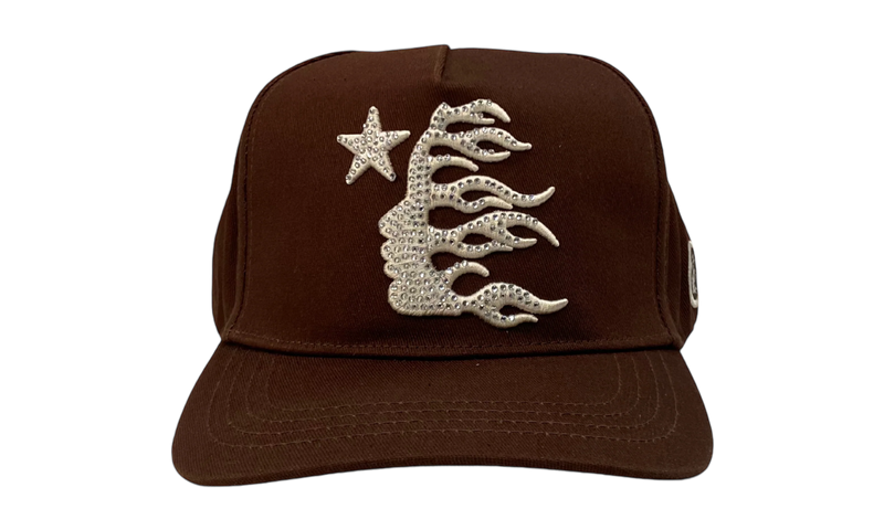 Hellstar Studios OG Logo Brown Rhinestone Snapback-Bullseye Sneaker Boutique