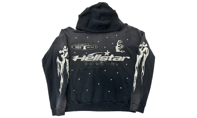 Hellstar Studios Racer Washed Black Hoodie (PreOwned)-Urlfreeze Sneakers Sale Online