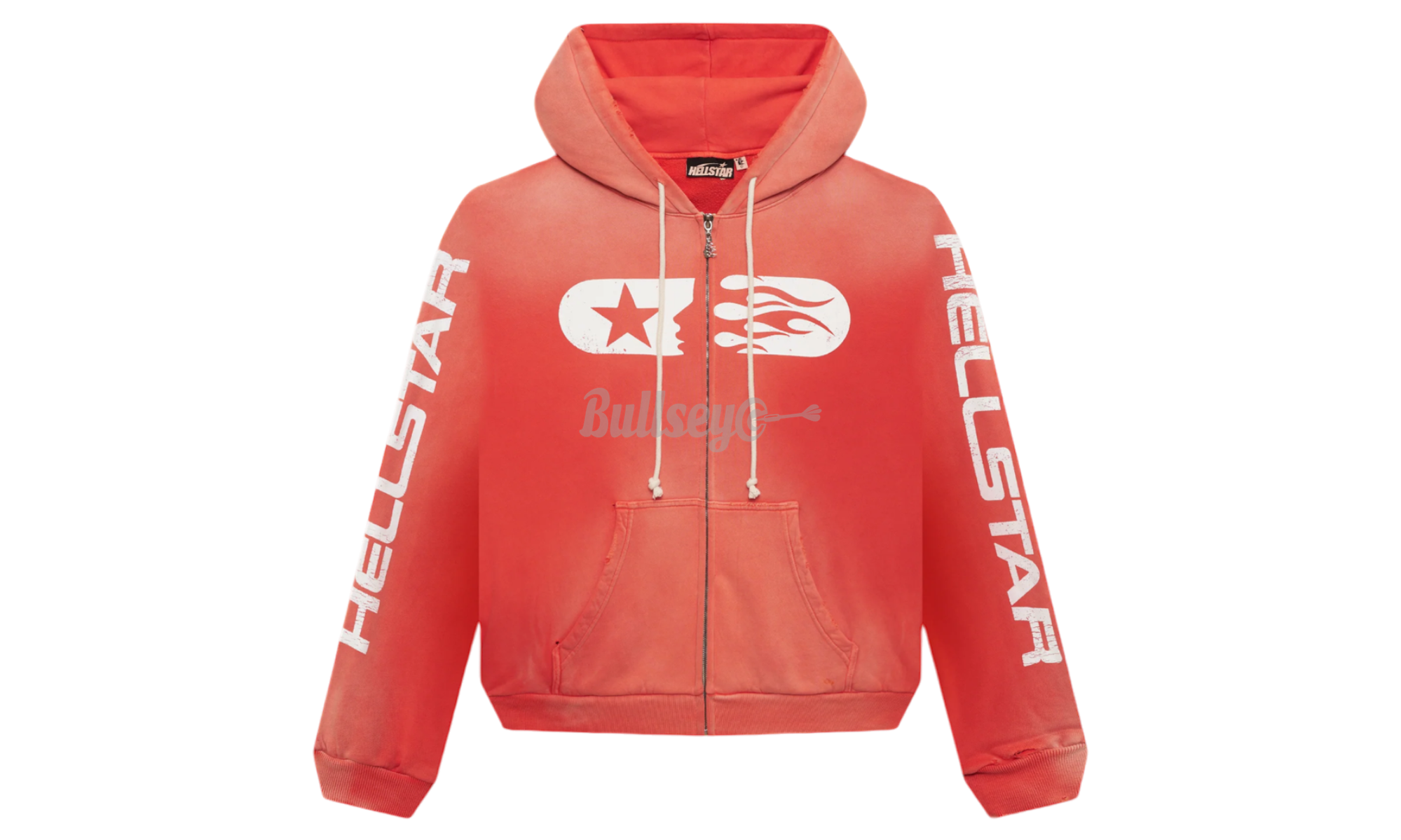 Hellstar Studios Red Zip-Up Hoodie-Bullseye Sneaker Boutique