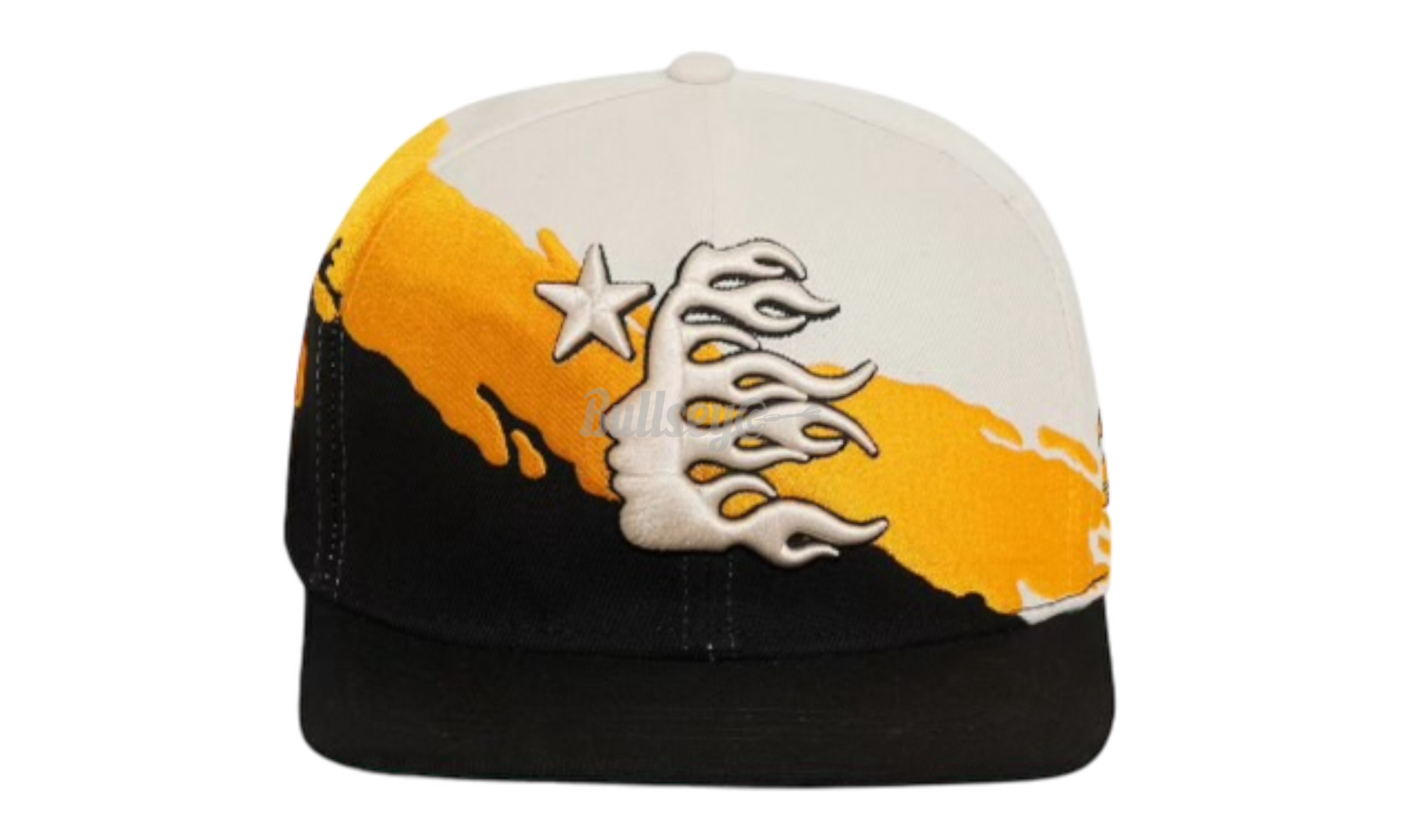 Hellstar Yellow/Black Paintbrush Snapback hat-Bullseye Sneaker Boutique